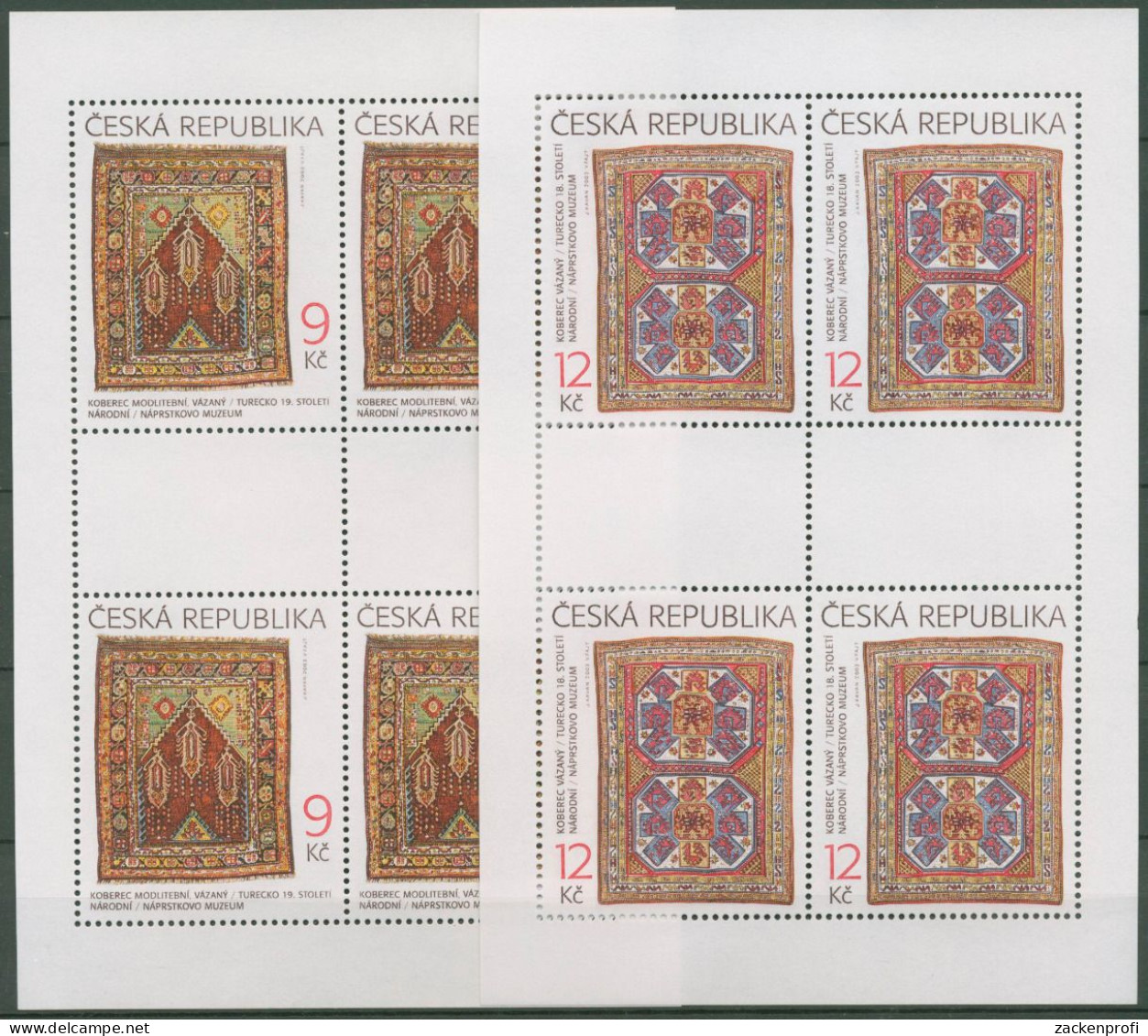 Tschechische Republik 2003 Orientteppiche 368/69 K Postfrisch (C62781) - Blocks & Kleinbögen