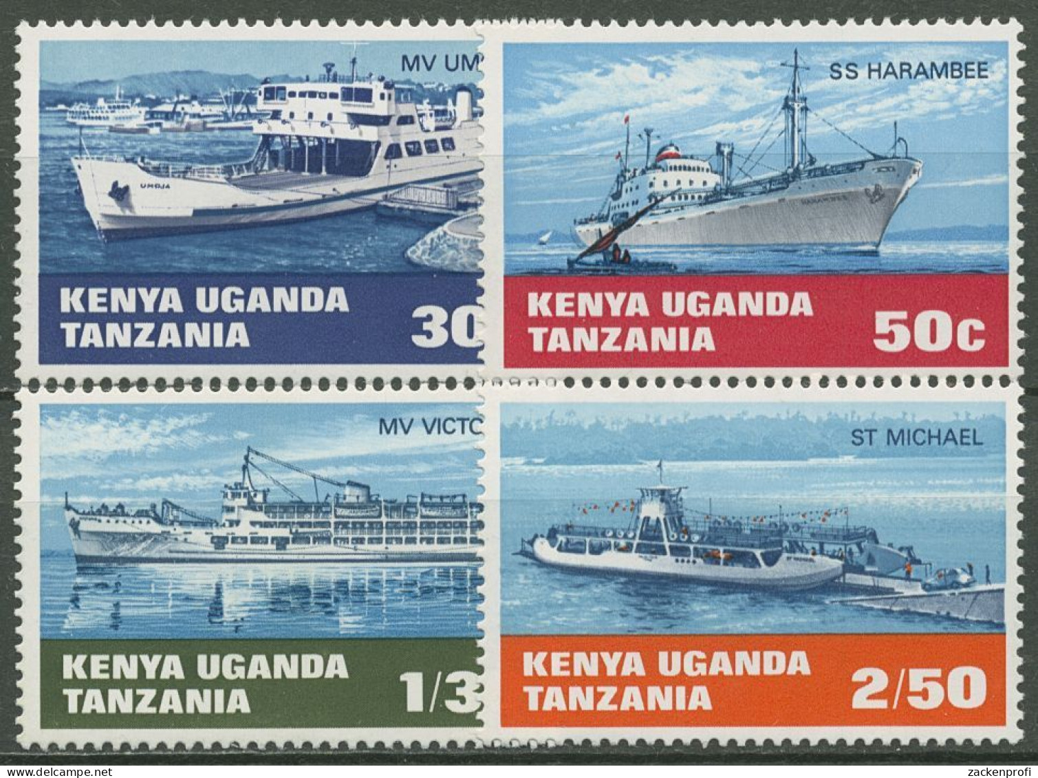 Ostafrikanische Gemeinschaft 1969 Binnenschiffe Fähren 181/84 Postfrisch - Kenya, Oeganda & Tanzania