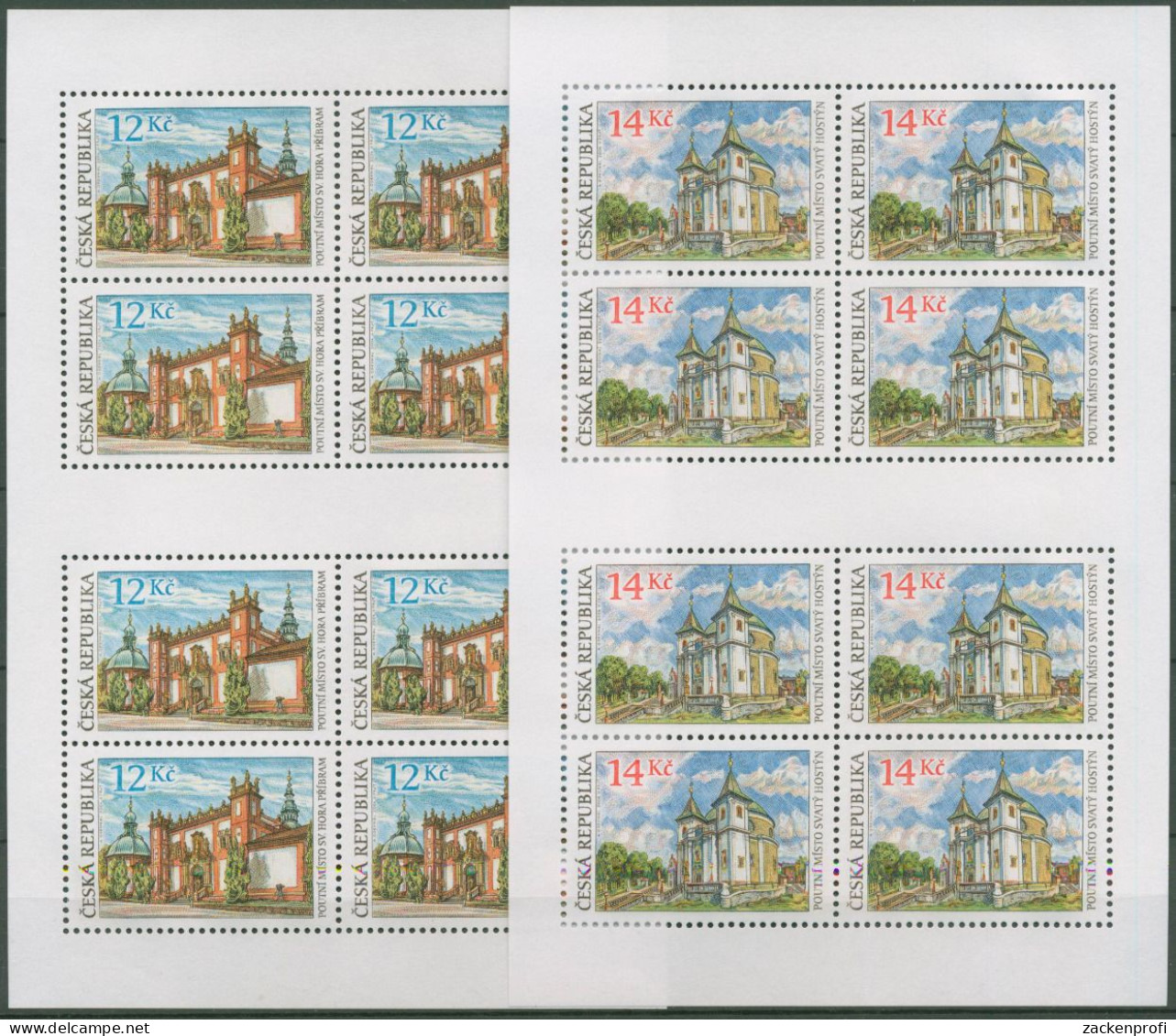 Tschechische Republik 2004 Bauwerke Kloster 400/01 K Postfrisch (C62786) - Blocks & Kleinbögen