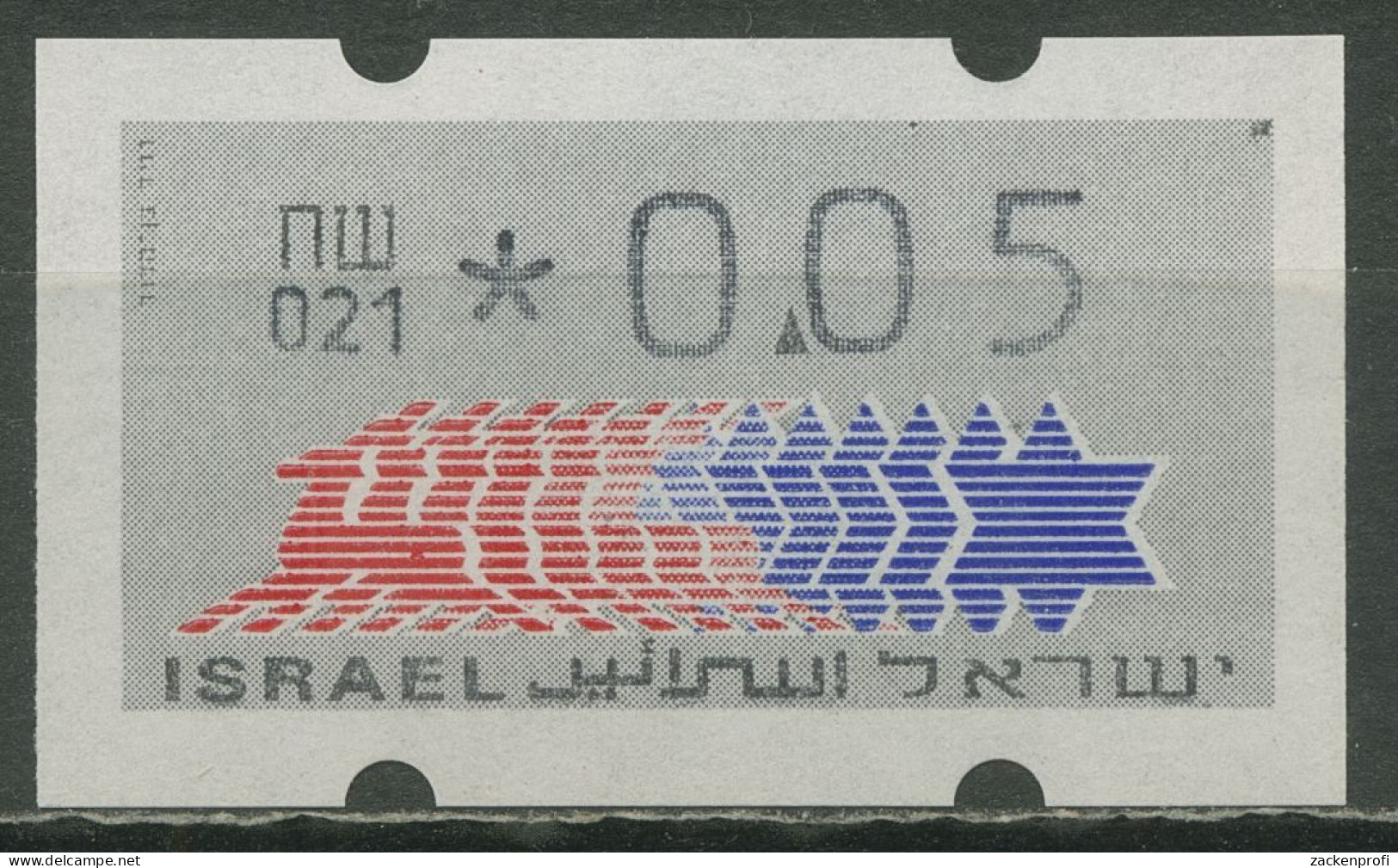 Israel ATM 1990 Hirsch Automat 021 Einzelwert ATM 3.4.21 Postfrisch - Automatenmarken (Frama)