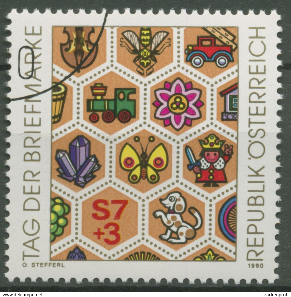 Österreich 1990 Tag Der Briefmarke Motivdarstellung 1990 Gestempelt - Gebraucht