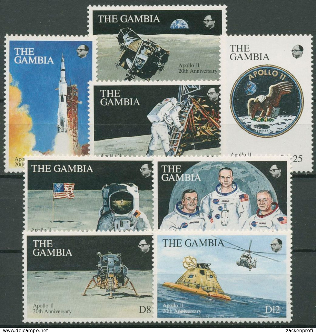 Gambia 1990 Bemannte Mondlandung N. Armstrong 987/94 Postfrisch - Gambia (1965-...)