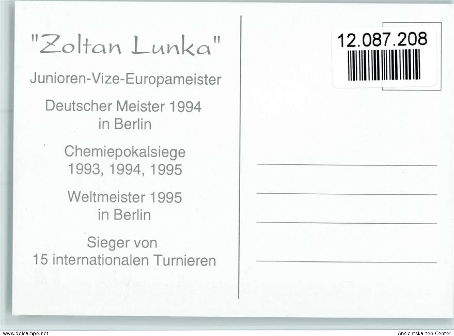 12087208 - Boxen Zoltan Lunka Originalautogramm - Boxe