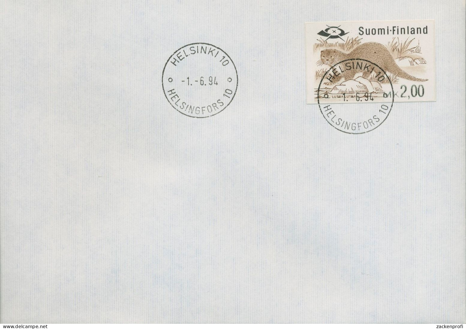 Finnland ATM 1994 Fischotter Type 2 Ersttagsbrief ATM 24.2 FDC (X80384) - Automaatzegels [ATM]