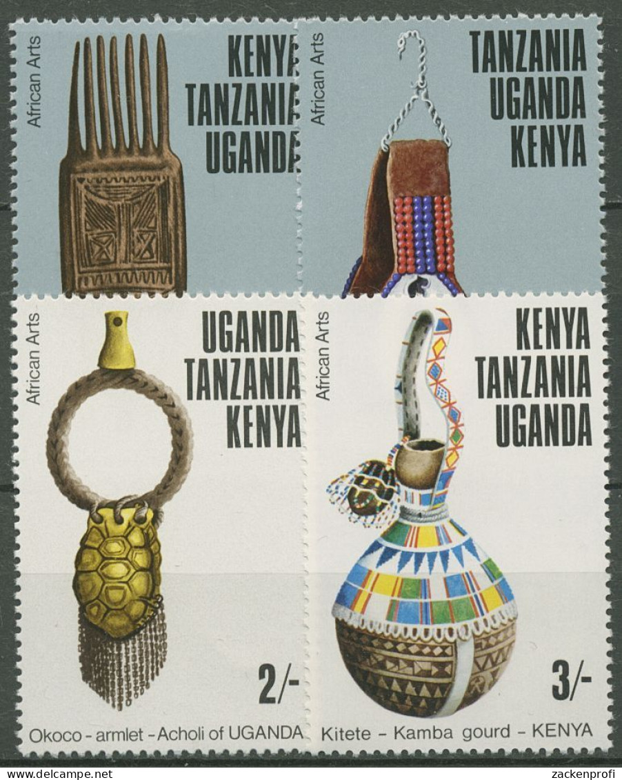 Ostafrikanische Gemeinschaft 1975 Kunsthandwerk Schmuck 291/94 Postfrisch - Kenya, Oeganda & Tanzania