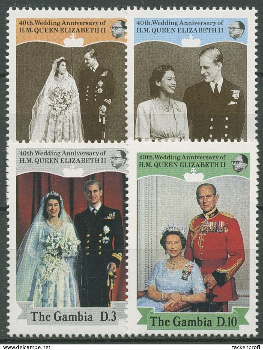 Gambia 1988 40. Hochzeitstag Königin Elisabeth II. 749/52 Postfrisch - Gambie (1965-...)