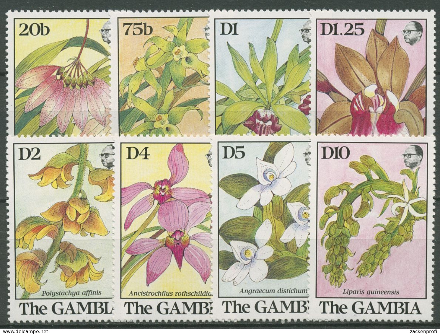 Gambia 1989 Pflanzen Orchideen 955/62 Postfrisch - Gambie (1965-...)