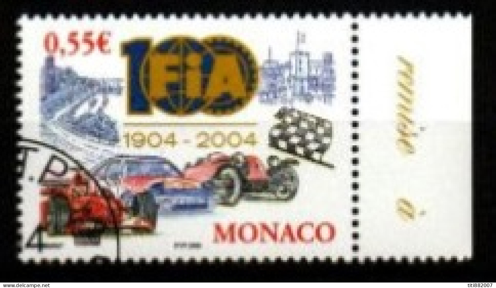 MONACO   -   2005 .  Y&T N° 2485 Oblitéré.  FIA  /  Voitures De Course - Used Stamps