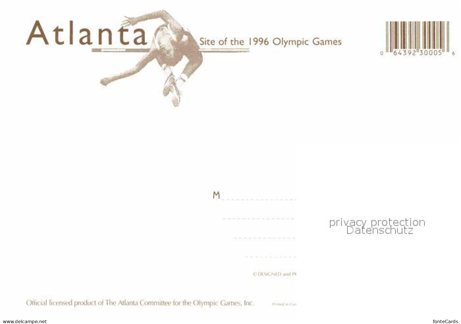 72779391 Atlanta_Georgia Olympische Sommerspiele 1996 - Autres & Non Classés