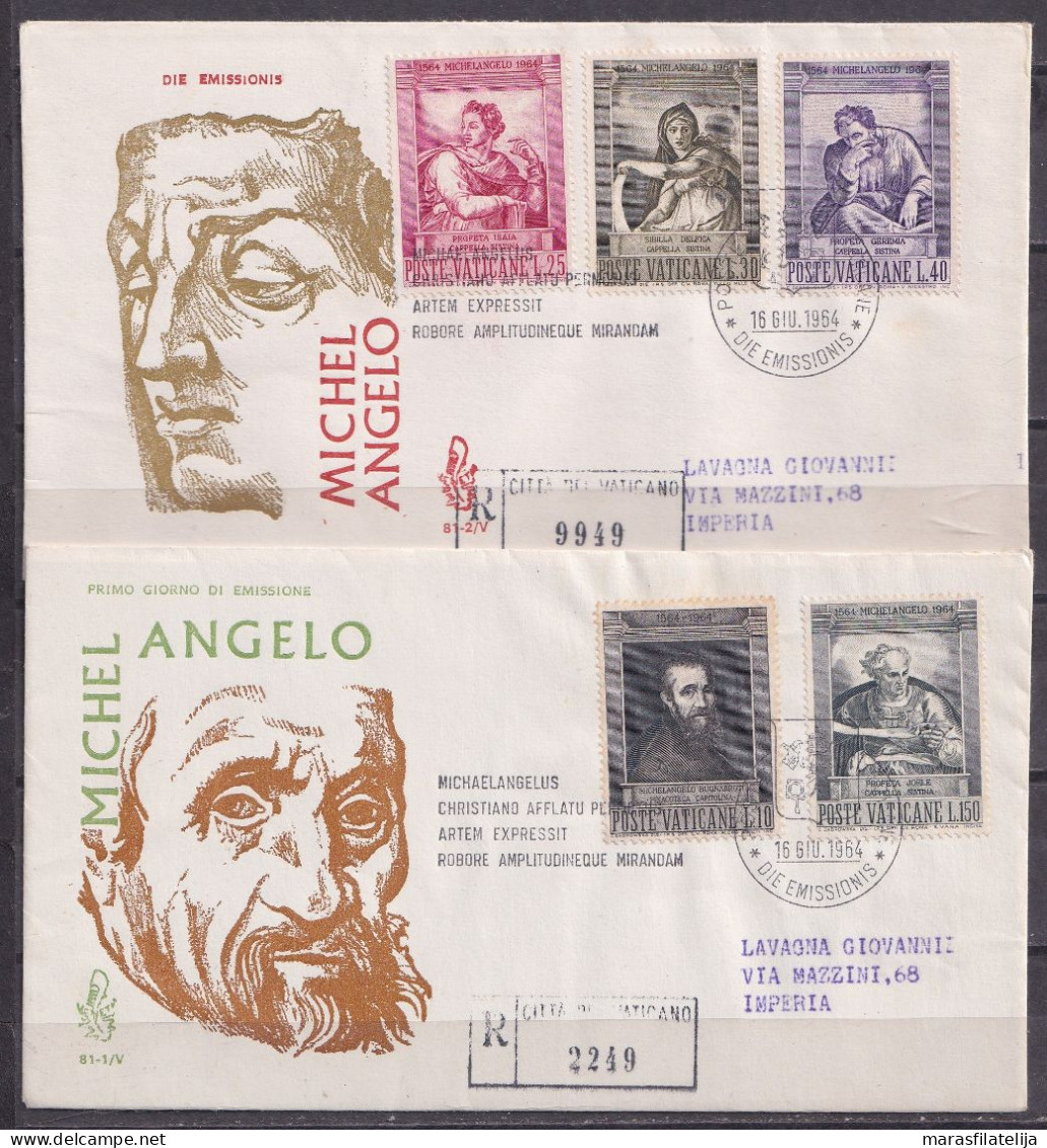 Vatican 1964, Michelangelo Buonarroti, Super FDC - Altri & Non Classificati