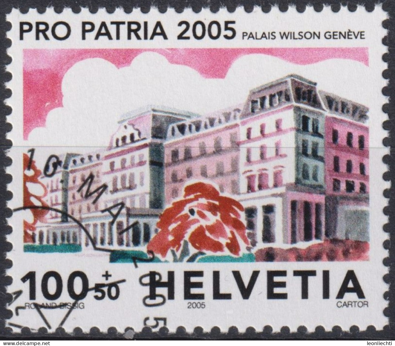 2005 Schweiz Pro Patria, Palais Wilson, Genf ⵙ Zum:CH B291, Mi:CH 1921, Yt:CH 1847 - Gebruikt