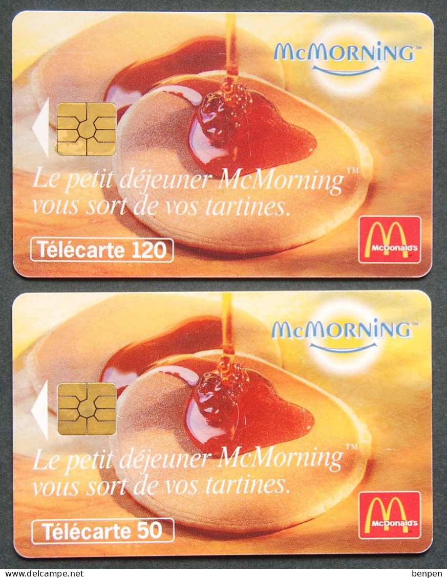 Télécartes MAC DONALD'S McMorning 1998 Petit Déjeuner Mc Morning Vous Sort De Vos Tartines 120U 50U France Telecom - Zonder Classificatie