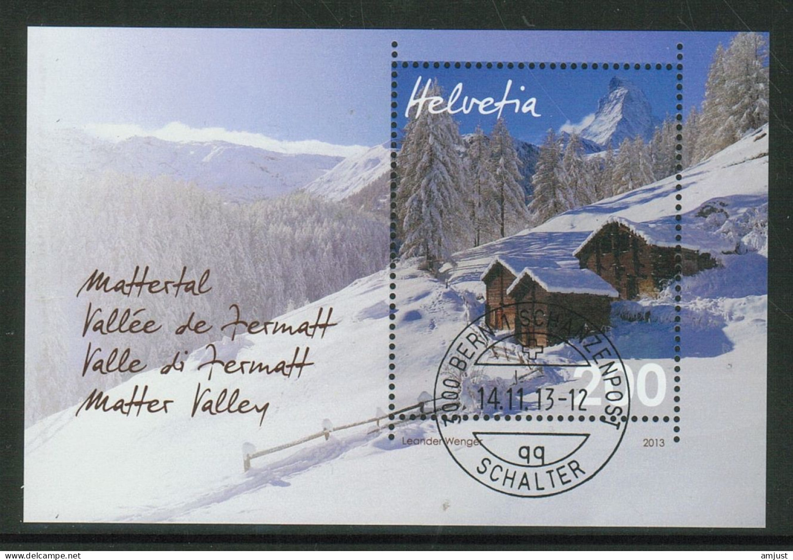 Suisse /Schweiz/Svizzera/Switzerland // 2013 // Bloc Spécial,Paysage Suisse, Vallée De Zermatt  Oblitéré No. 1490 - Used Stamps