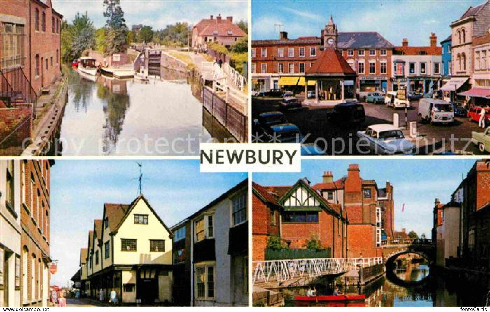 72769313 Newbury Berkshire Fluss Kennet Jacobean Museum Hauptstrasse Bruecke New - Sonstige & Ohne Zuordnung