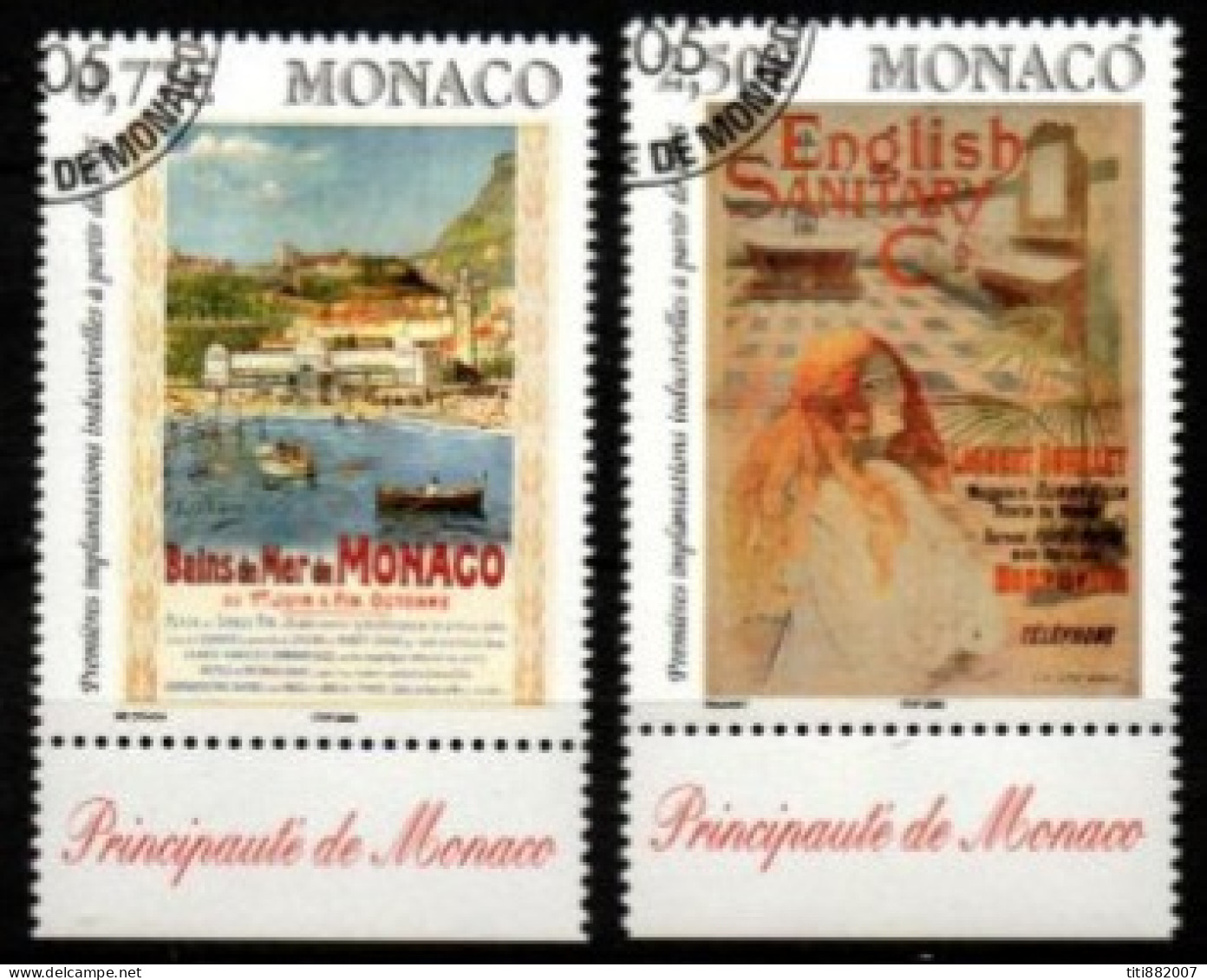 MONACO   -   2005 .  Y&T N° 2494 / 2495 Oblitérés.    Industries /  Affiches - Gebraucht