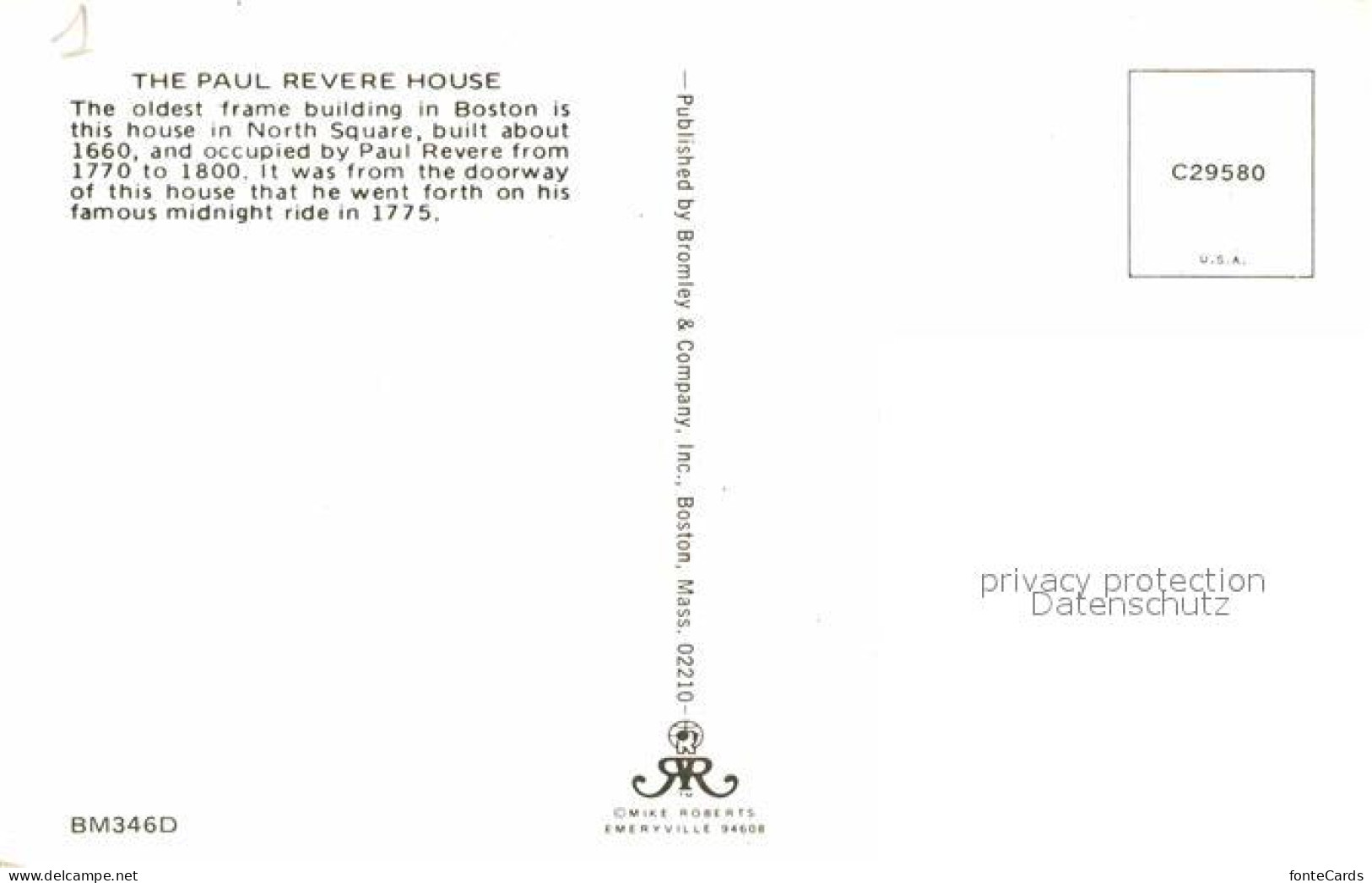 72767015 Boston_Massachusetts Paul Reverse House - Sonstige & Ohne Zuordnung
