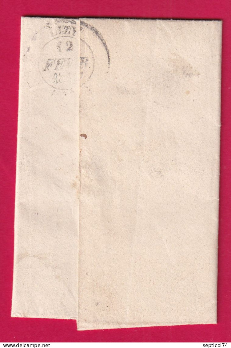 CURSIVE 73 CROUY SUR OURCQ SEINE ET MARNE CAD TYPE 15 MAY EN MULTIEN POUR LISY 1847 LETTRE - 1801-1848: Précurseurs XIX