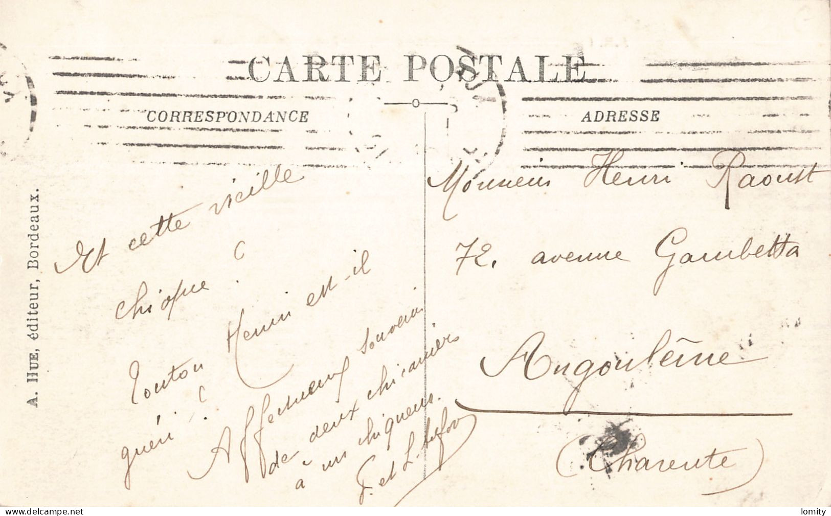 33 Bordeaux Caserne Niel 18e Escadron Du Train CPA Cachet 1916 - Bordeaux