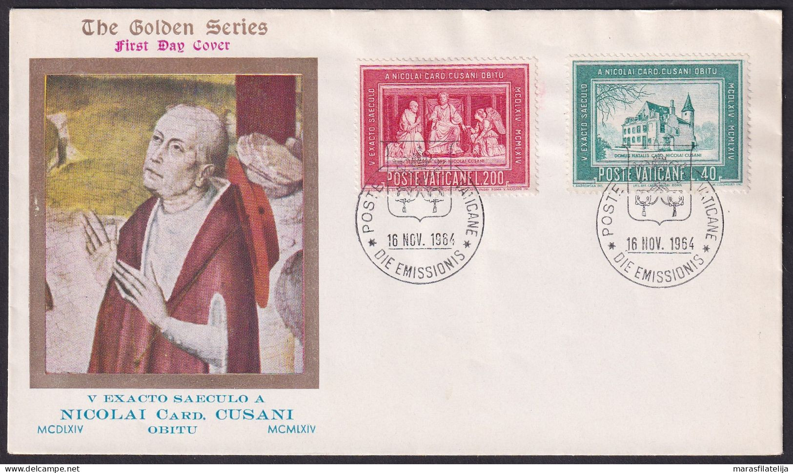Vatican 1964, Nicola Cusano, FDC (II) - Sonstige & Ohne Zuordnung