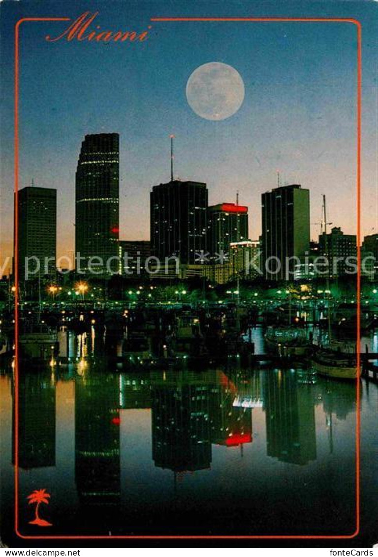 72764367 Miami_Beach Skyline Monduntergang - Other & Unclassified