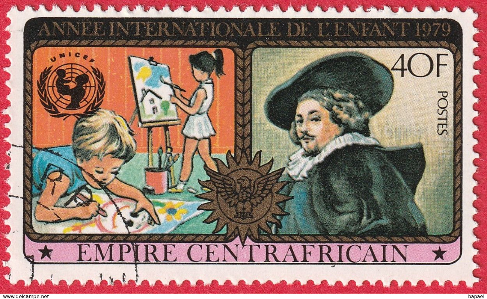 N° Yvert & Tellier 379 à 382 - Empire Centrafricain (1979) (Oblitéré - Gomme Intacte) - Année Internationale De L'Enfant - Zentralafrik. Republik