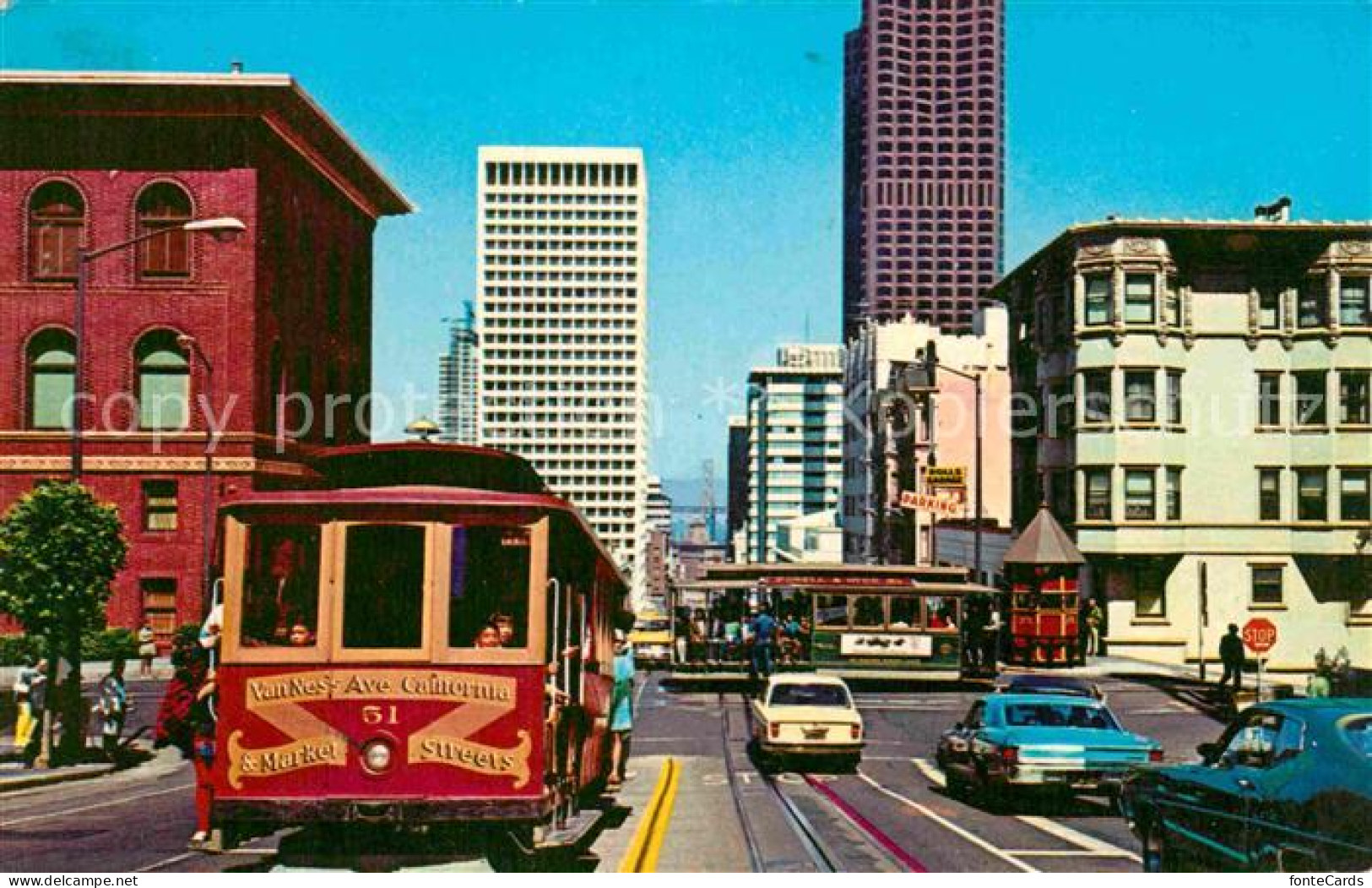 72764013 San_Francisco_California Powell Street Cable Car California Street Nob  - Autres & Non Classés