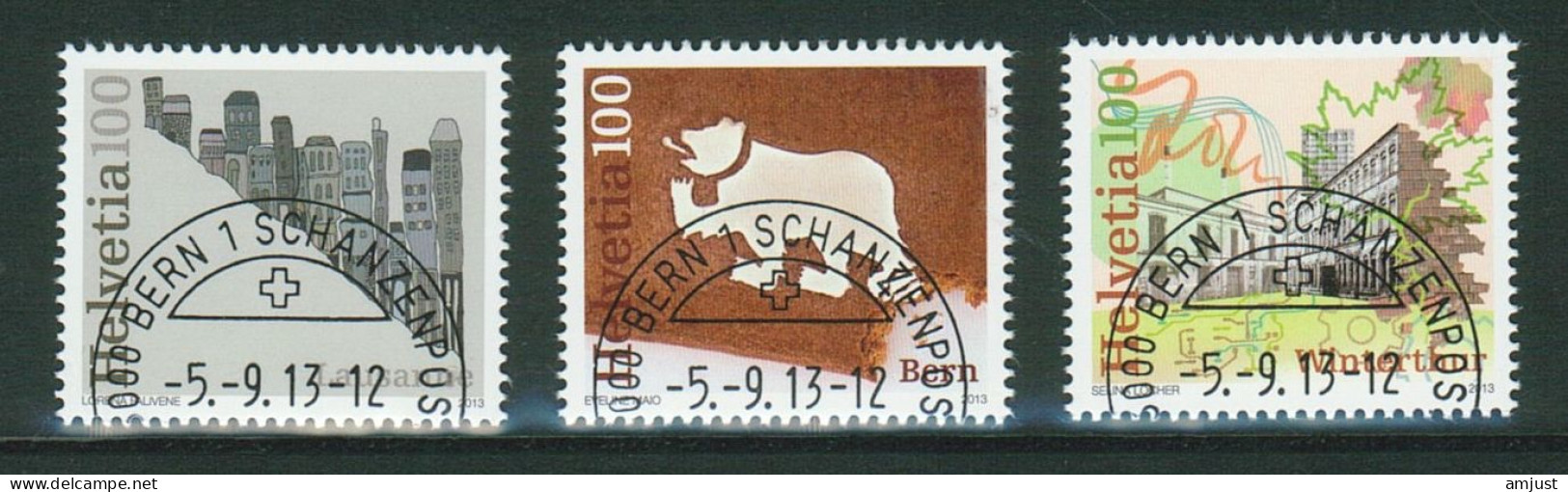 Suisse /Schweiz/Svizzera // 2013 // Ville Suisse   Oblitéré No. 1481-1483 - Usados