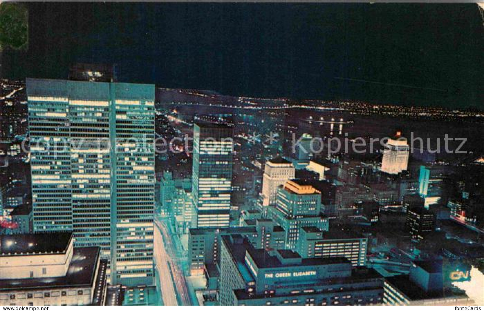 72763417 Montreal Quebec Night View Of Downtown Seen From The Imperial Bank Of C - Ohne Zuordnung