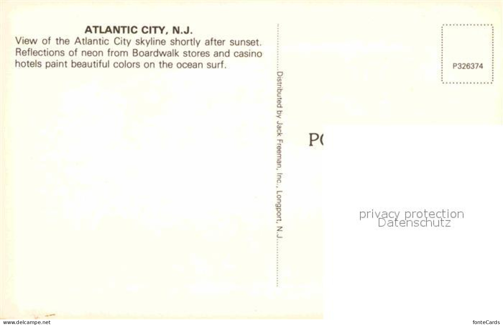 72763339 Atlantic_City_New_Jersey Skyline At Twilight - Andere & Zonder Classificatie