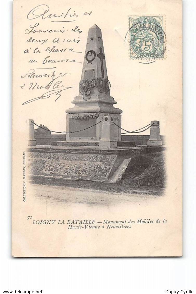 LOIGNY LA BATAILLE - Monument Des Mobiles - état - Loigny