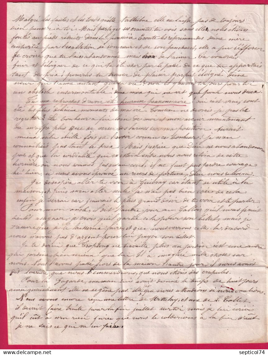 CAD TYPE 13 LE DELIVRADE CALVADOS 1838 BOITE RURALE E OUISTREHAM 1838 POUR LISIEUX LETTRE - 1801-1848: Voorlopers XIX