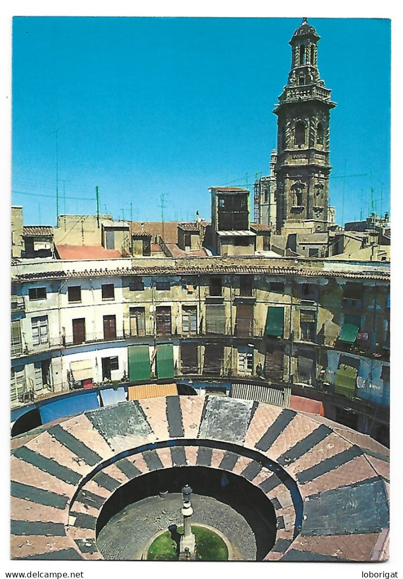 PLAZA REDONDA Y TORRE DE SANTA CATALINA / REDONDA SQUARE AND ST. CATALINA TOWER.-  VALENCIA.- ( ESPAÑA ) - Valencia