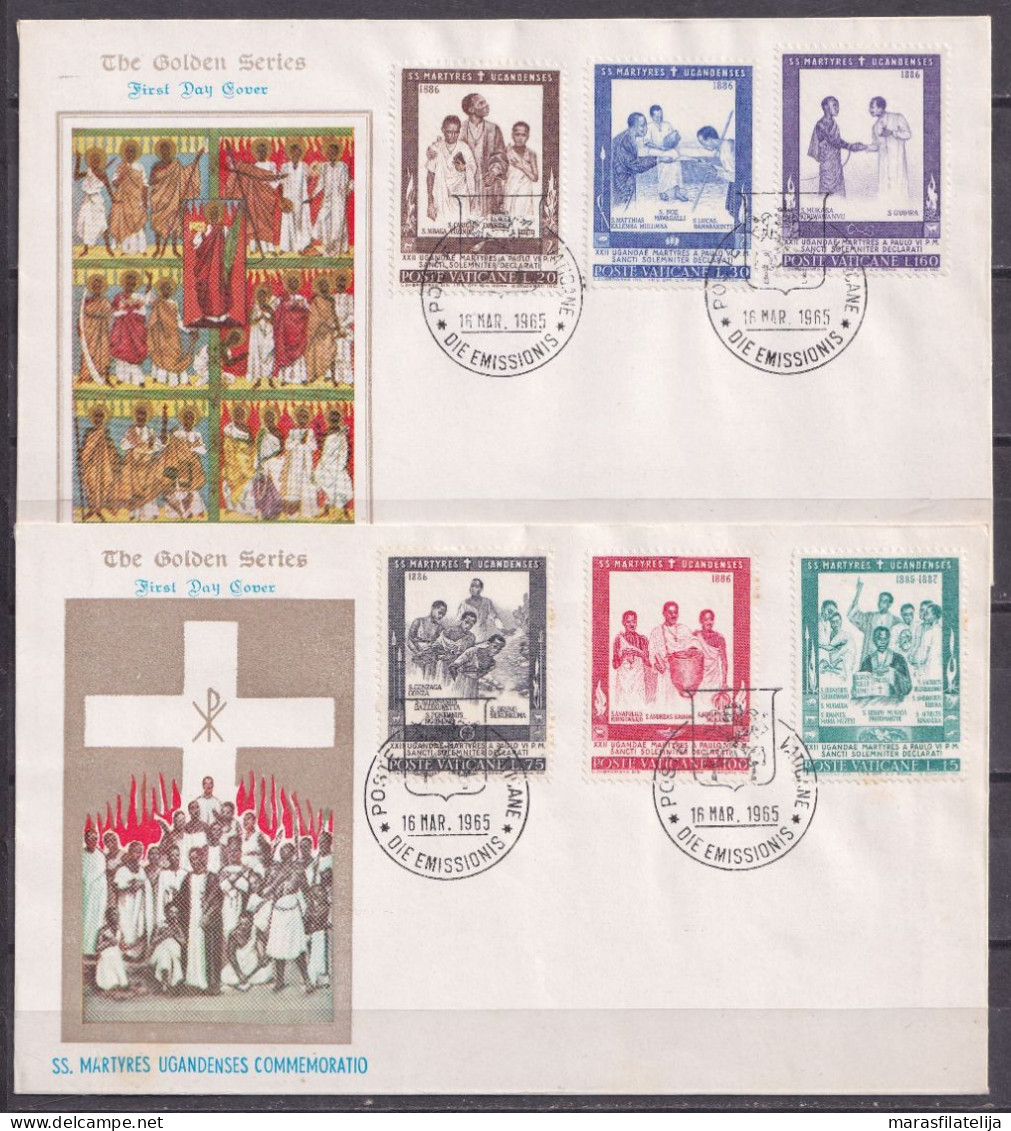 Vatican 1965, Canonization Of The 22 Martyrs Of Uganda, FDC - Andere & Zonder Classificatie