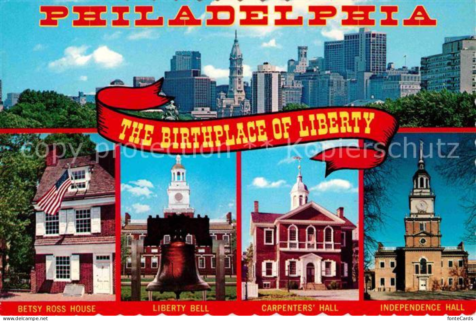 72758352 Philadelphia Pennsylvania Betsy Ross House Liberty Bell Carpenters Hall - Altri & Non Classificati