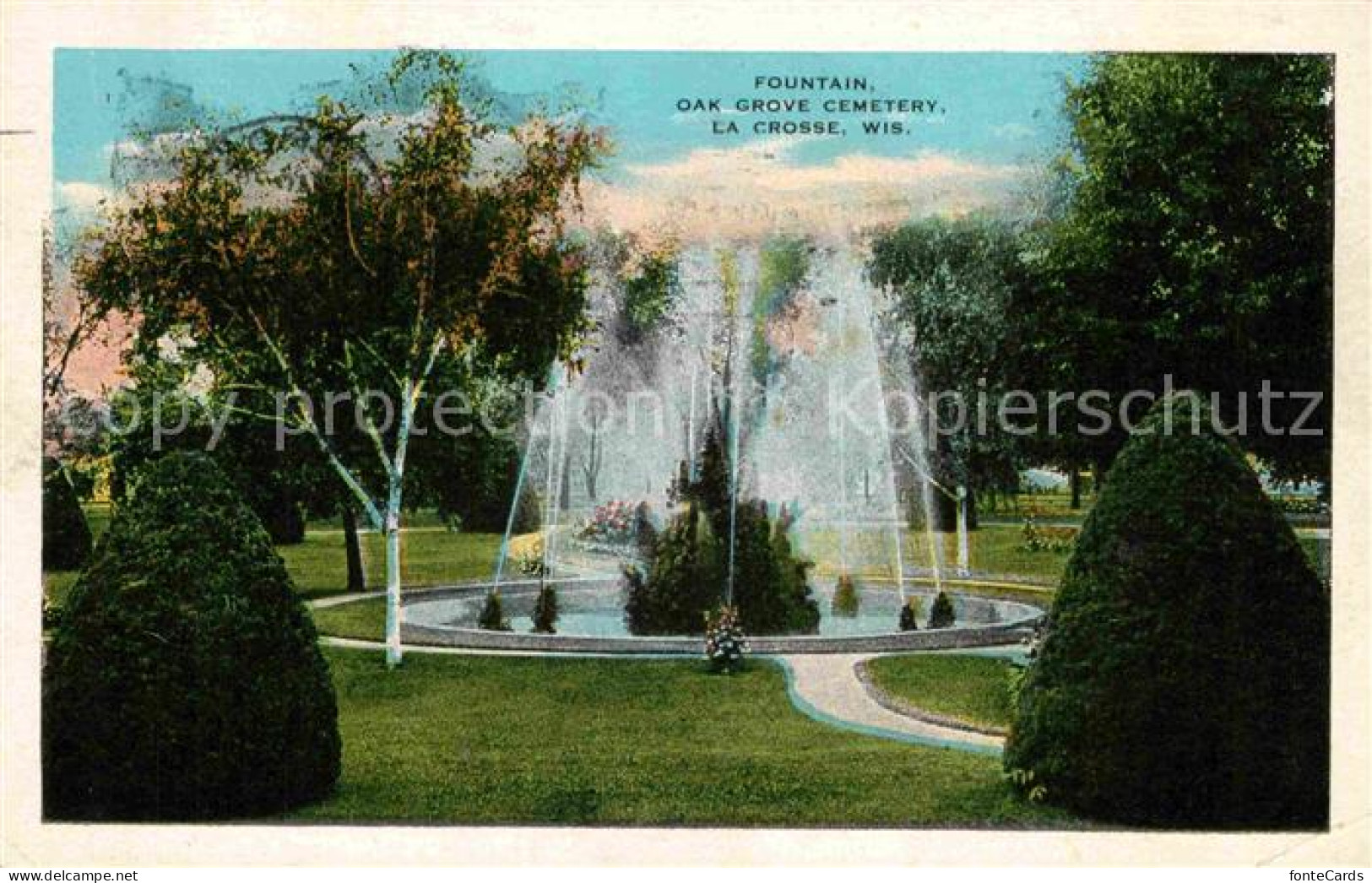 72756839 La_Crosse_Wisconsin Fountain OAK Grove Cemetery  - Altri & Non Classificati