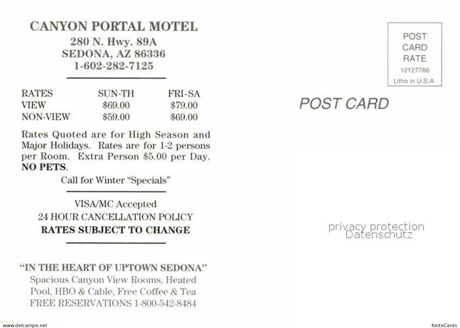 72756588 Sedona Canyon Portal Motel Zimmer Sedona - Autres & Non Classés