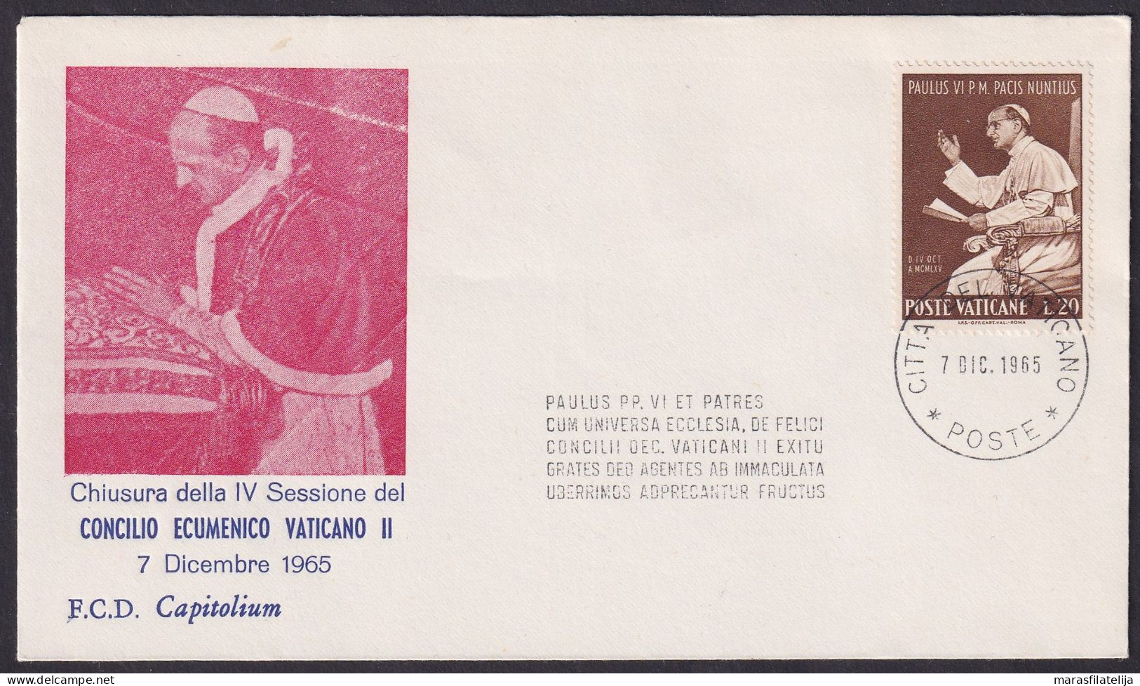 Vatican 1965, Ecumenical Congress, Special Cover - Altri & Non Classificati