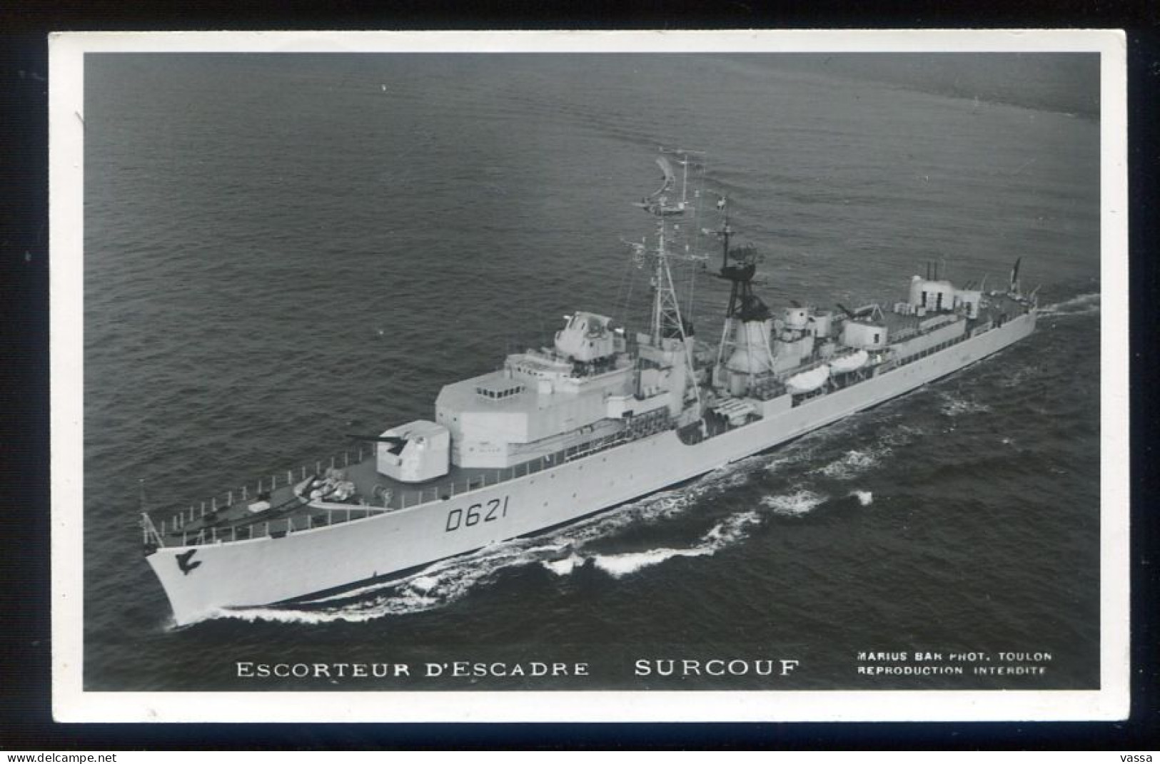 1964 - ESCORTEUR D'ESCADRE SURCOUF / Photo Marius Bar, Toulon. Bateau , Ship - Guerre