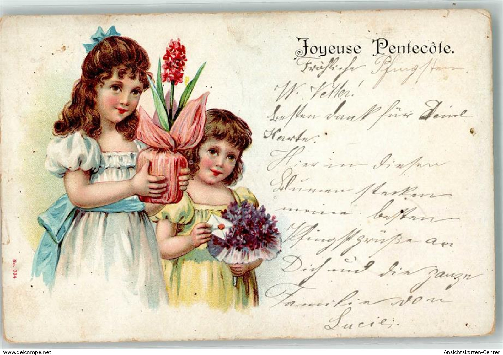 39626308 - Kinder Blumen Joyeuse Pentecote - Pentecost