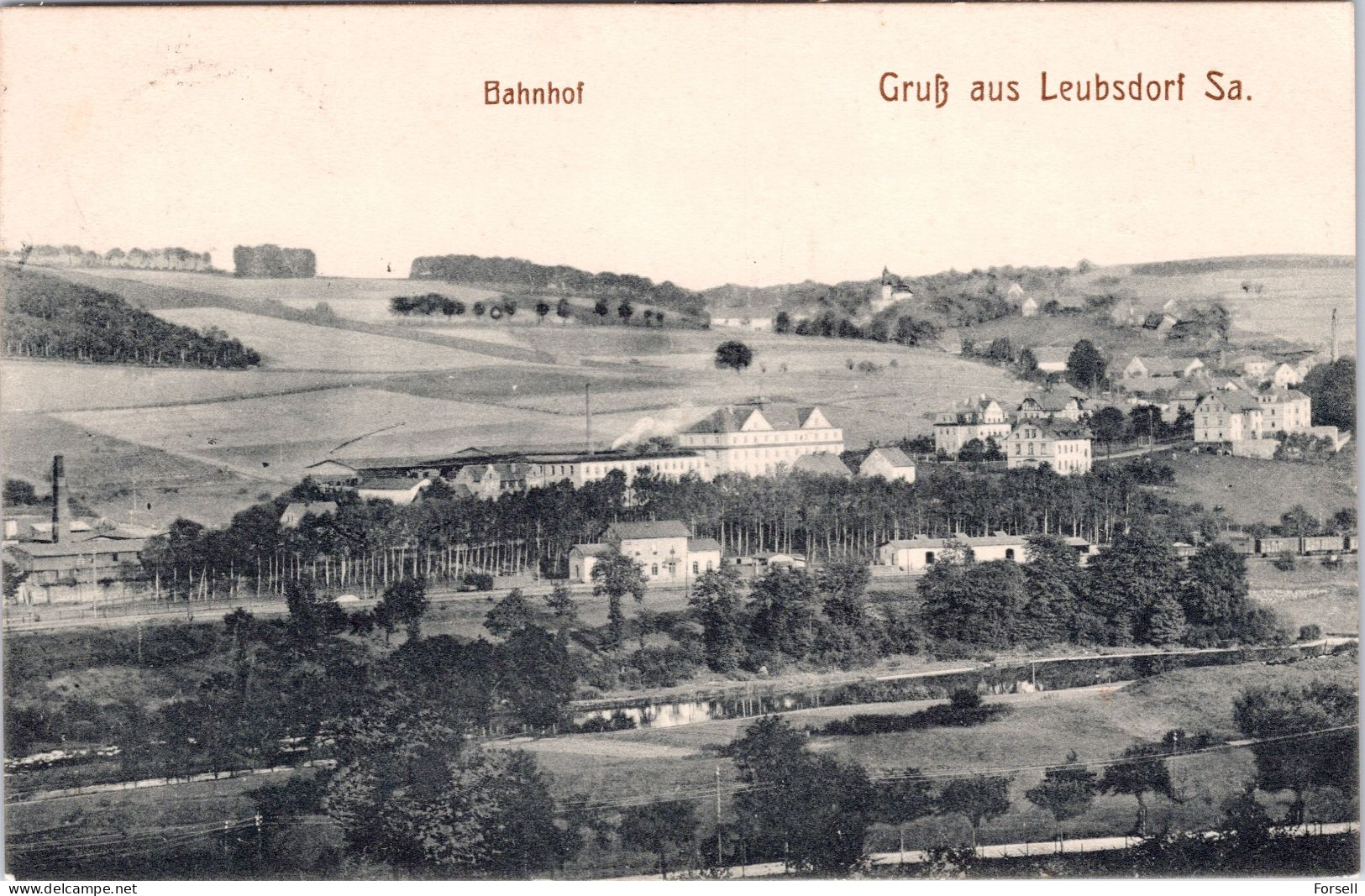 Gruss Aus Leubsburg Sachsen , Bahnhof (Gelaufen 1925) - Augustusburg