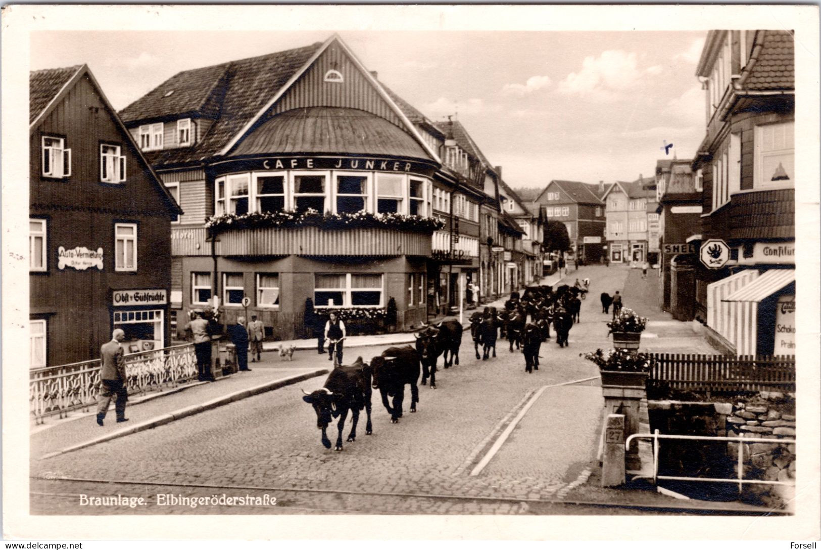 Braunage , Elbingeröderstraße (Gelaufen 1941) - Braunlage