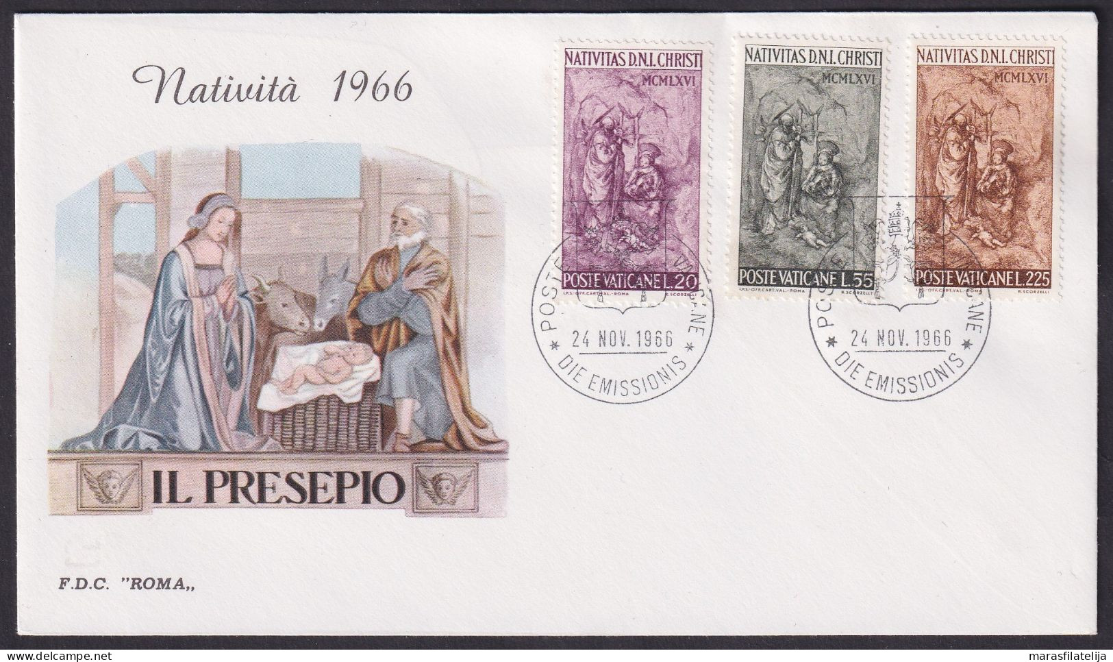 Vatican 1966, Christmas, FDC - Other & Unclassified