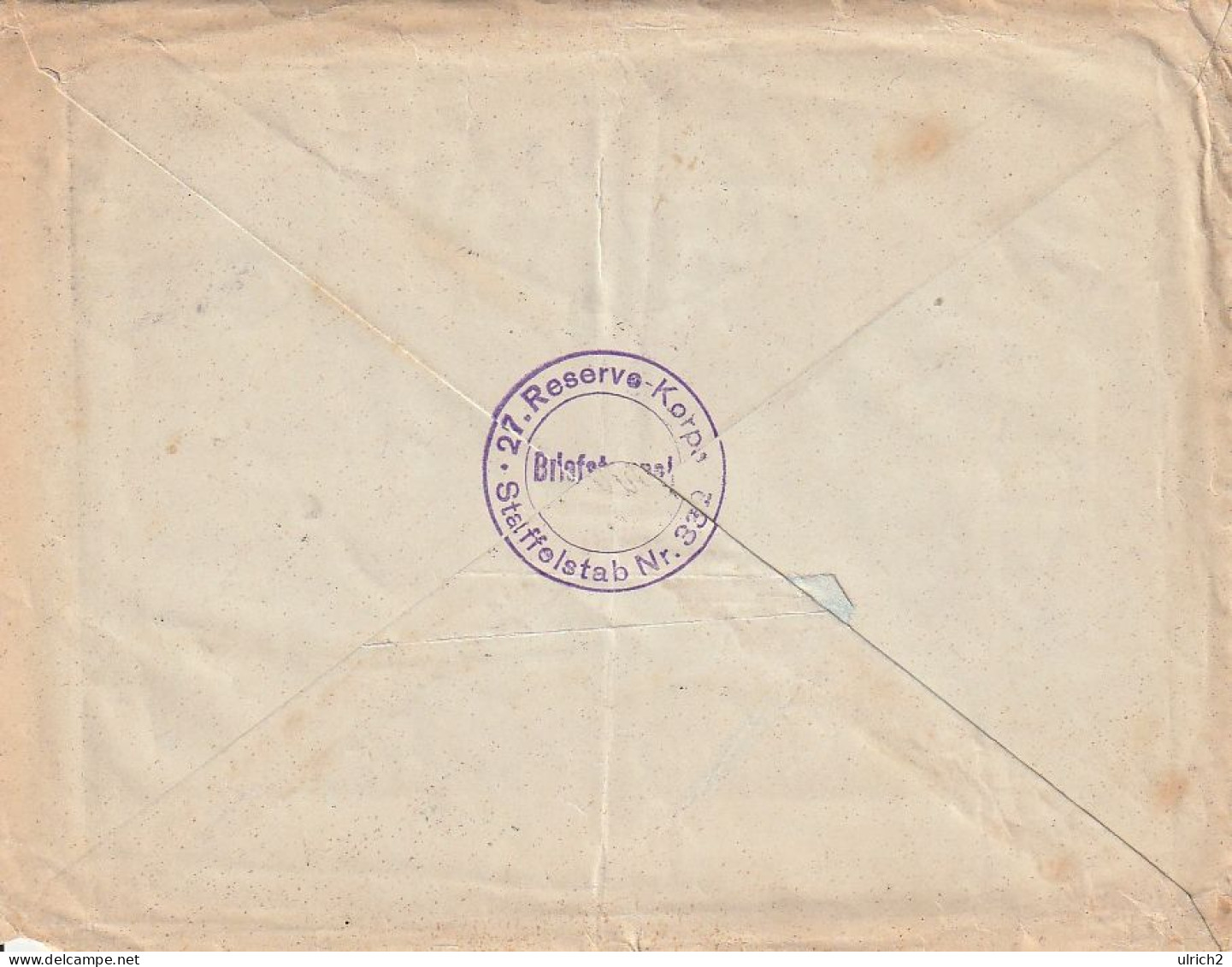 Feldpostbrief - 27. Res.-Korps Staffelstab 332 - 1917 (69399) - Storia Postale