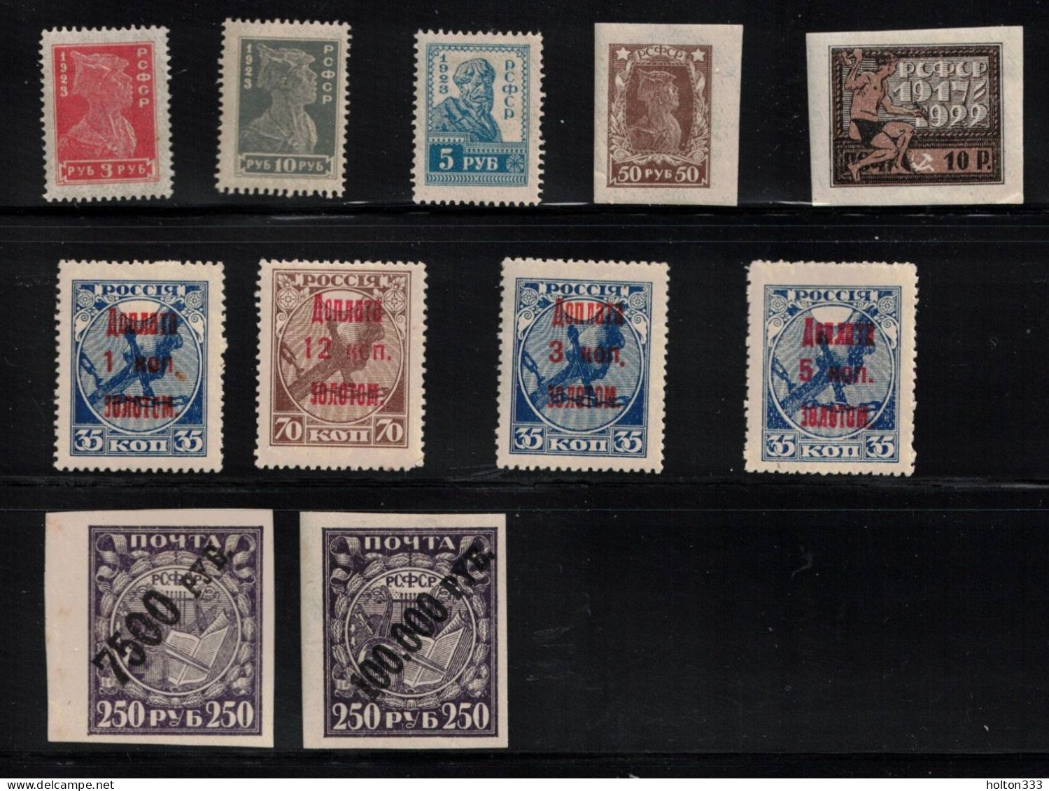 RUSSIA Scott # Various MH - Perforated, Imperf & Overprints - Collezioni