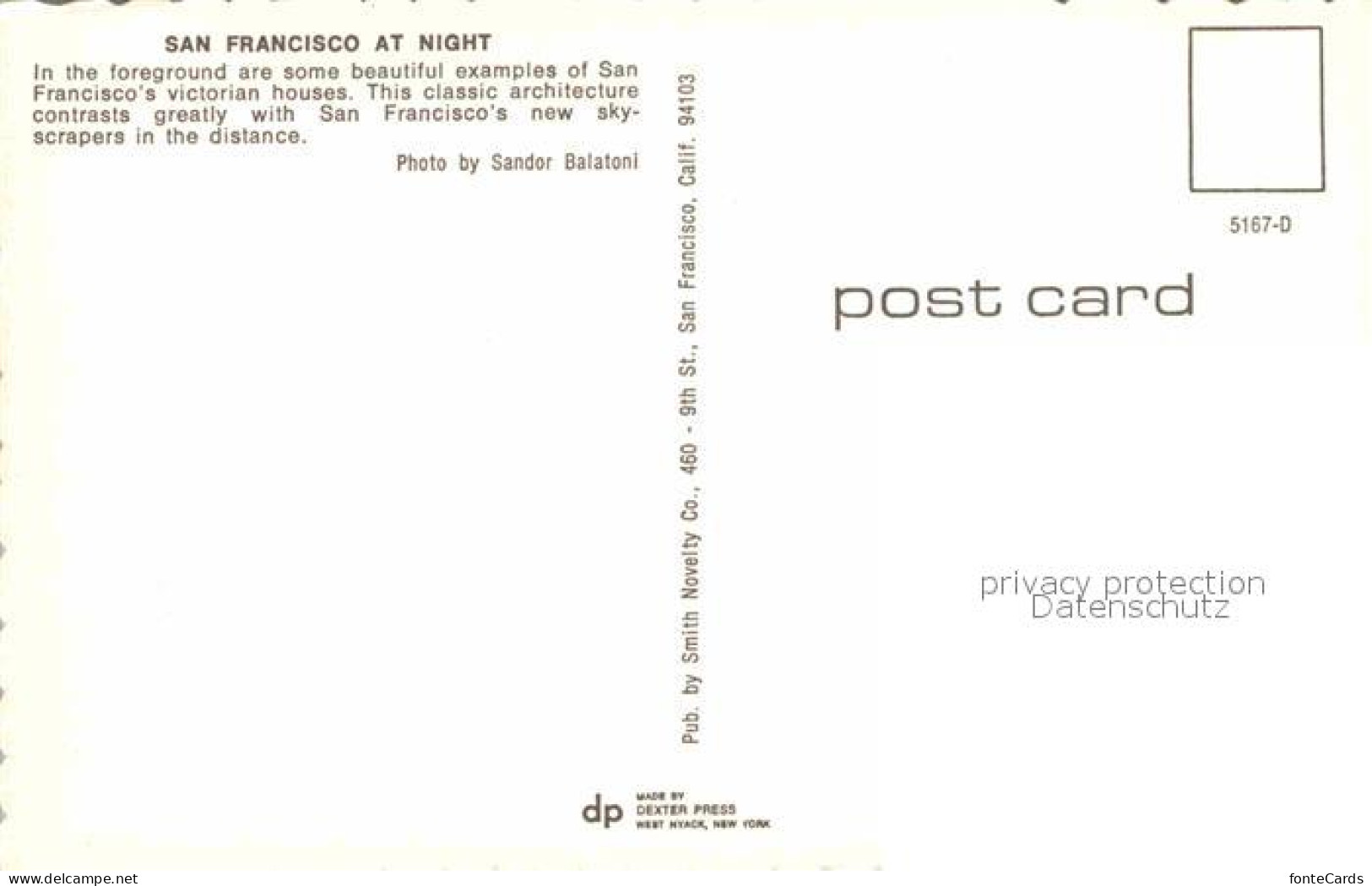 72748958 San_Francisco_California Nachtaufnahme - Autres & Non Classés