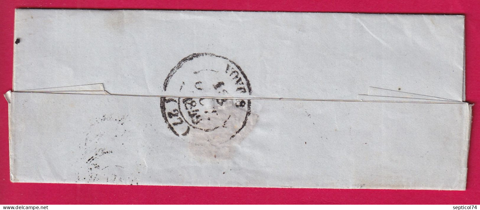 CAD TYPE 15 JANVILLE EURE ET LOIR 1849 BOITE RURALE K VILLERS SUR TILLY POUR VOVES LETTRE - 1849-1876: Période Classique