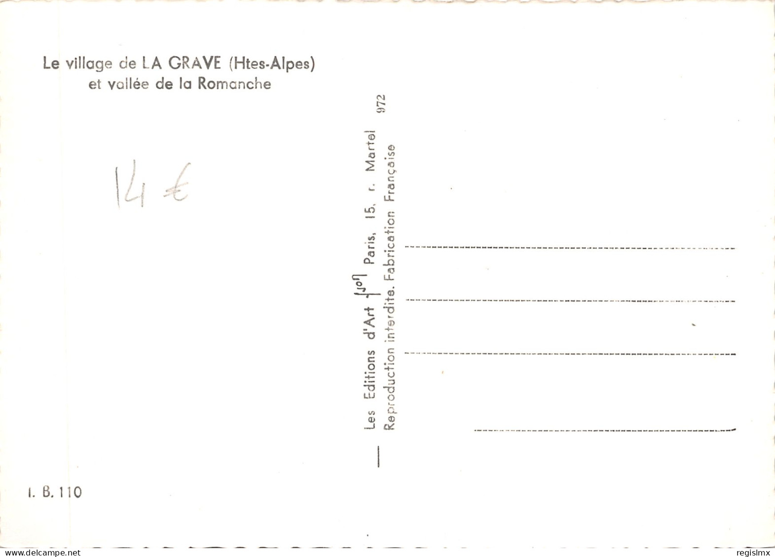 05-LA GRAVE-N°T549-B/0367 - Other & Unclassified