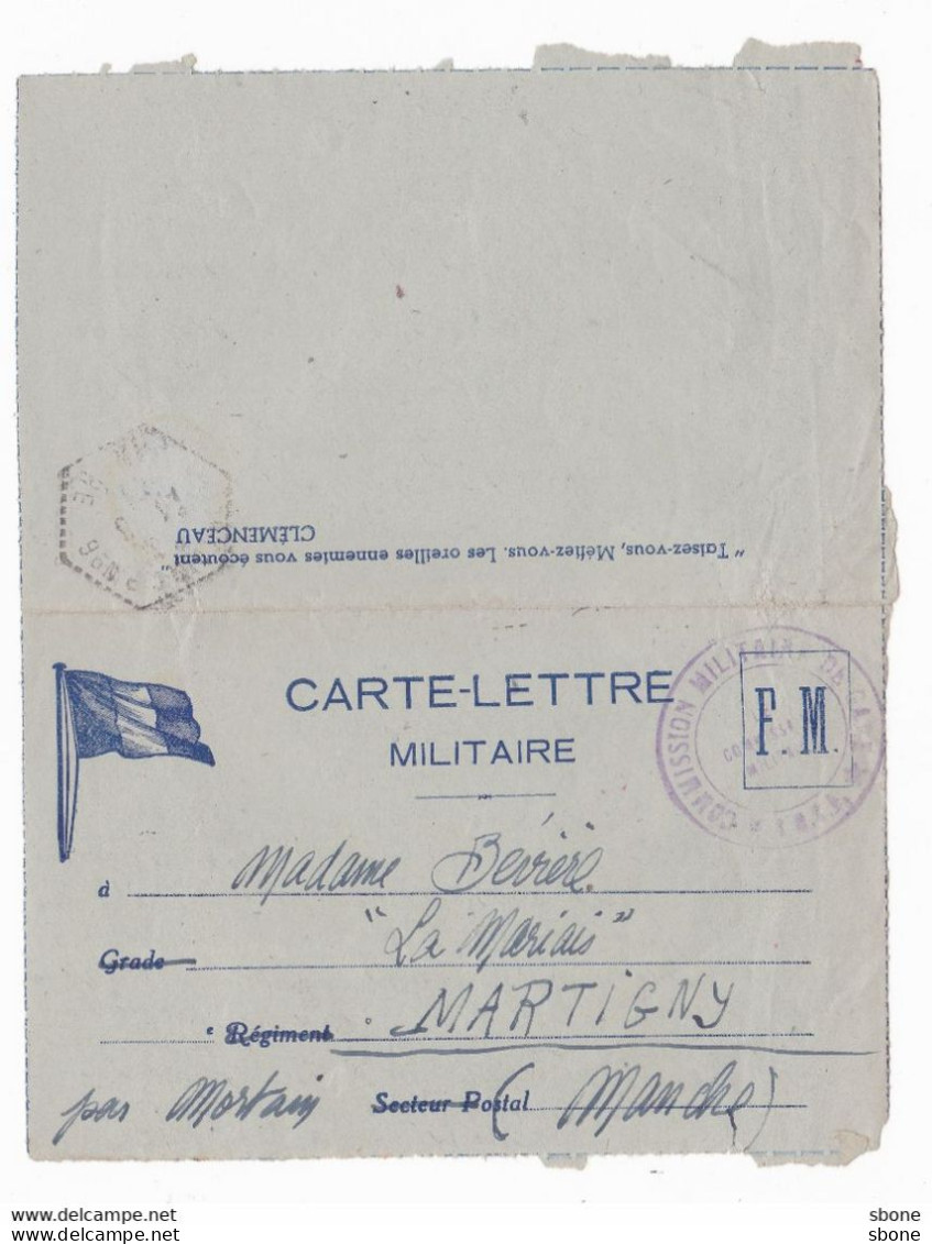 Carte Lettre En Franchise Militaire - 1 Drapeau - Taisez-vous - Méfiez-vous 1939 - Brieven En Documenten