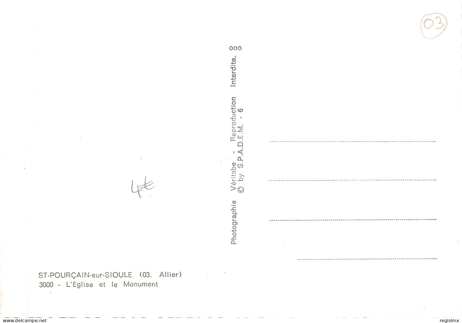 03-SAINT POURCAIN SUR SIOULE-N°T549-A/0265 - Other & Unclassified