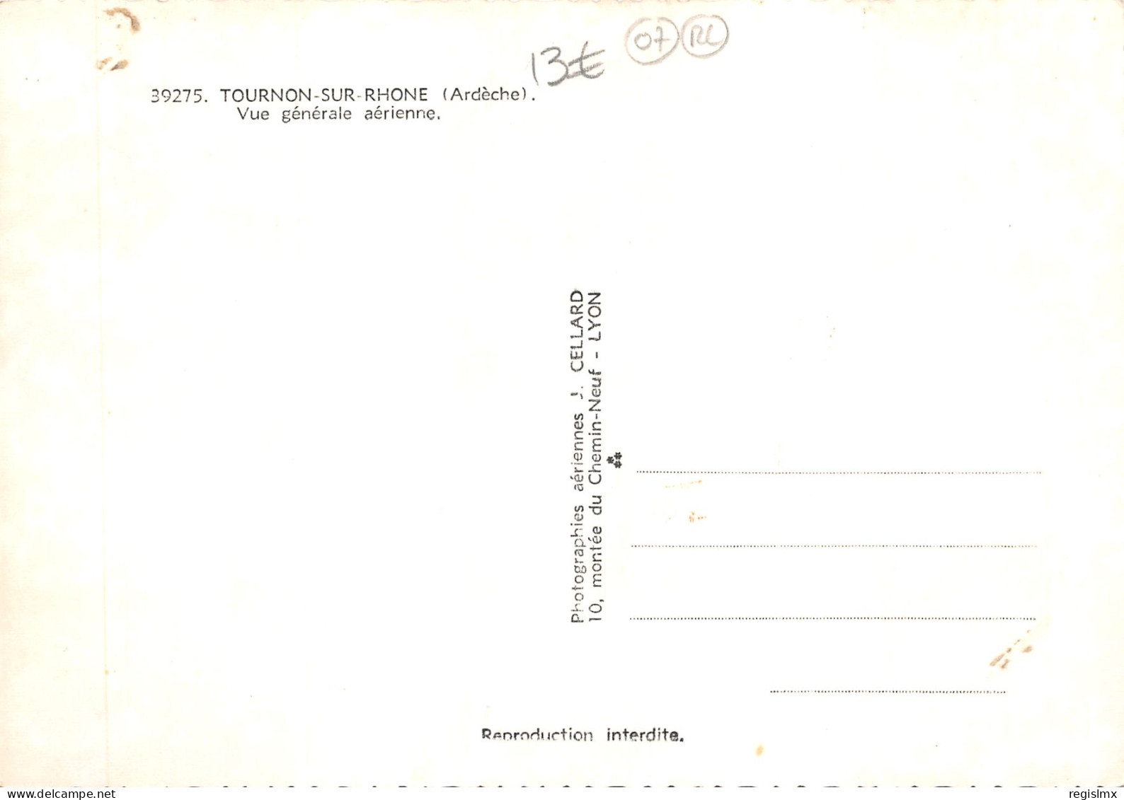 07-TOURNON SUR RHONE-N°T549-D/0361 - Tournon